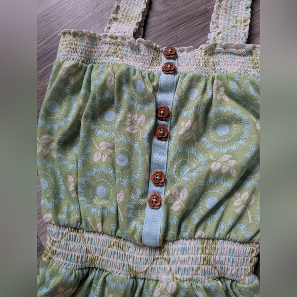 Matilda Jane 435 Green Floral Romper Size 8 Like‎ New - Picture 2 of 4